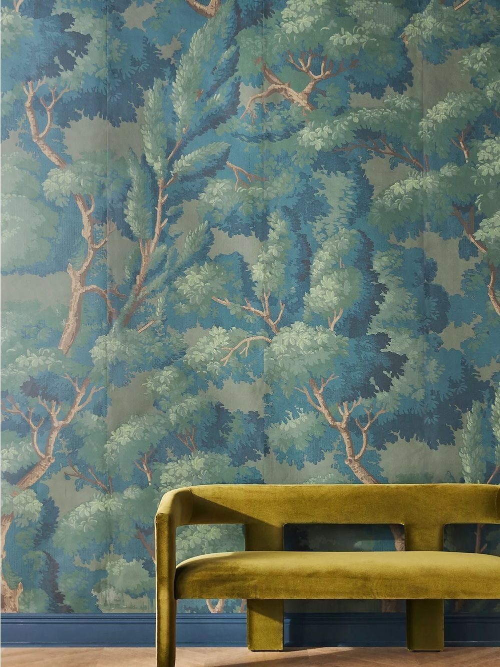 New Anthropologie Green Forest Wall Mural One Size